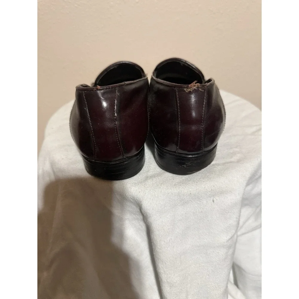 Regency Burgundy Tassel Loafers Men's‎ 8 Leather Wingtip Brogue Dress Shoes